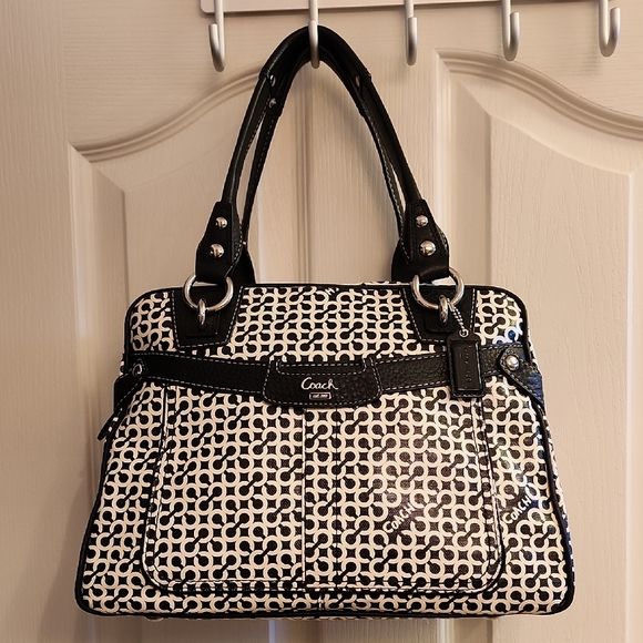 Coach Monochrome Patterned Shoulder Bag